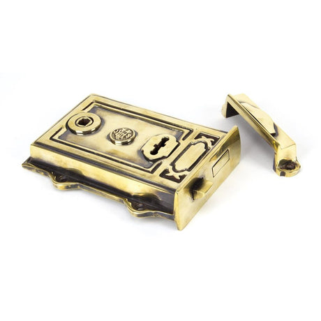 From The Anvil - Aged Brass Davenport Rim Lock | Sku. 91528 | Trade Door Handles.