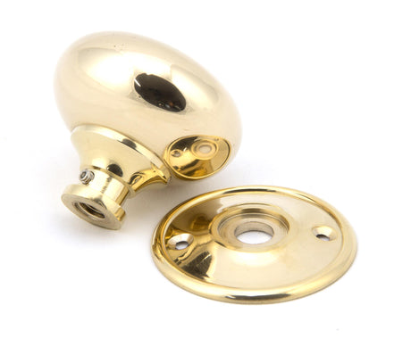 From The Anvil - Polished Brass 57mm Mushroom Mortice/Rim Knob Set | Sku. 91529 | Trade Door Handles.