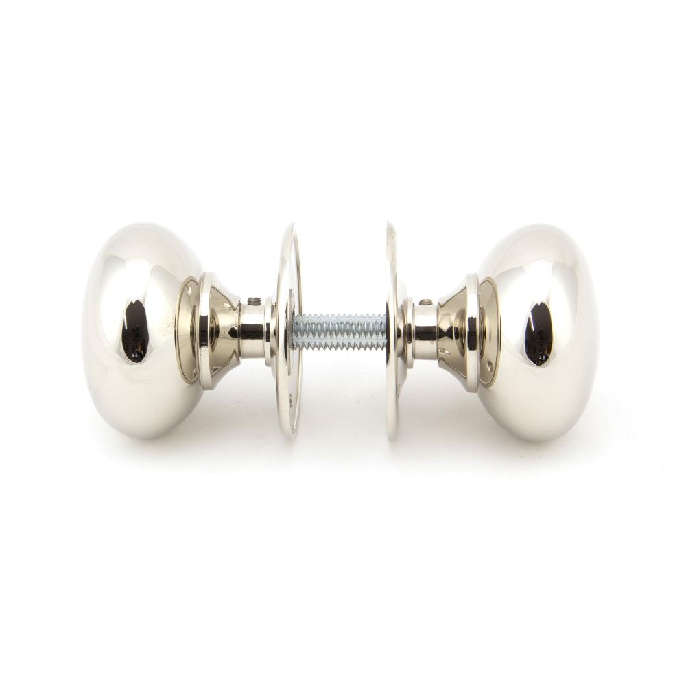 From The Anvil - Polished Nickel 57mm Mushroom Mortice/Rim Knob Set | Sku. 91530 | Trade Door Handles.