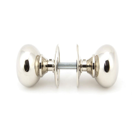 From The Anvil - Polished Nickel 57mm Mushroom Mortice/Rim Knob Set | Sku. 91530 | Trade Door Handles.