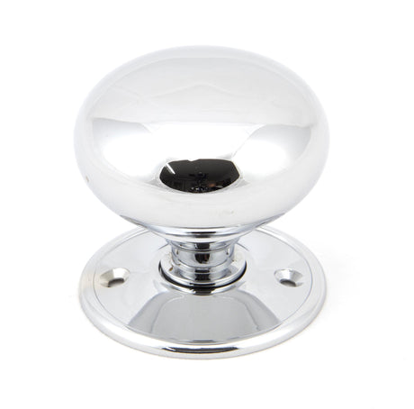 From The Anvil - Polished Chrome 57mm Mushroom Mortice/Rim Knob Set | Sku. 91532 | Trade Door Handles.