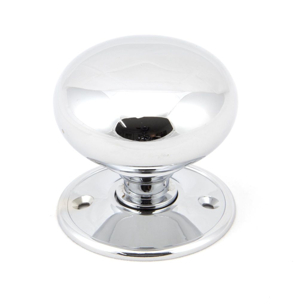 From The Anvil - Polished Chrome 57mm Mushroom Mortice/Rim Knob Set | Sku. 91532 | Trade Door Handles.