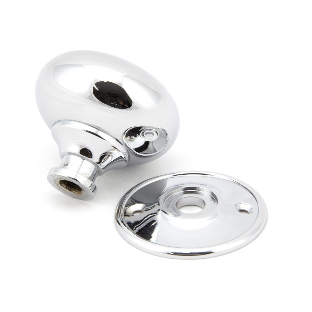 From The Anvil - Polished Chrome 57mm Mushroom Mortice/Rim Knob Set | Sku. 91532 | Trade Door Handles.