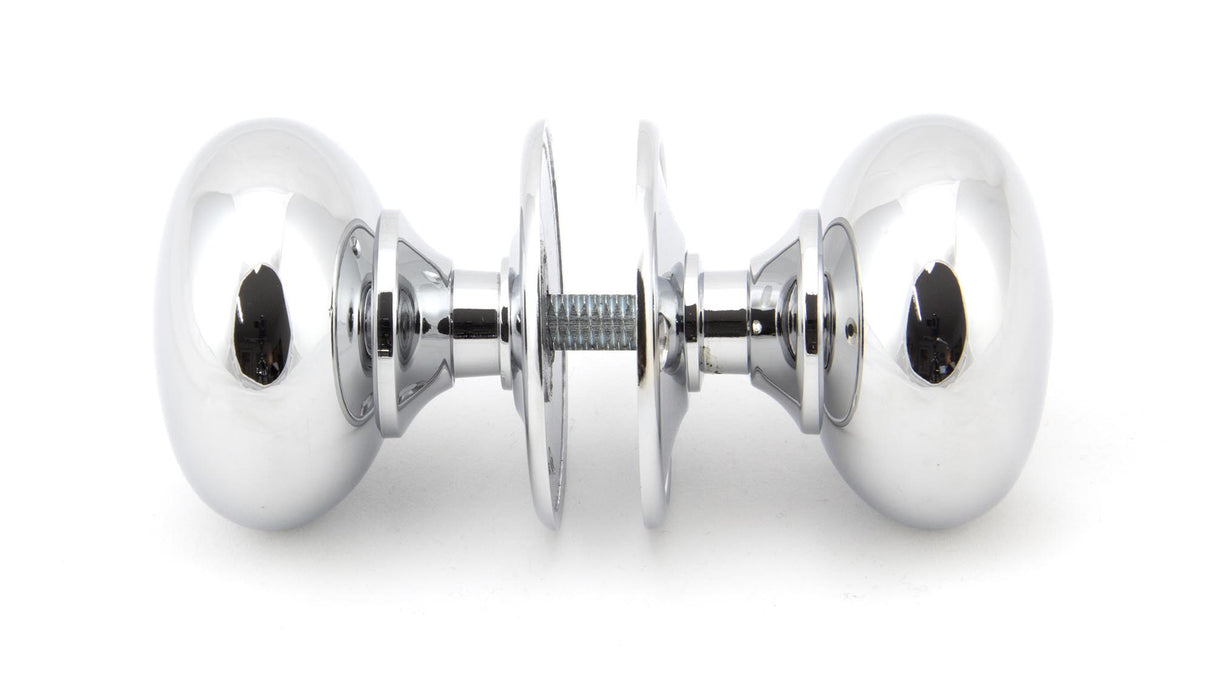 From The Anvil - Polished Chrome 57mm Mushroom Mortice/Rim Knob Set | Sku. 91532 | Trade Door Handles.