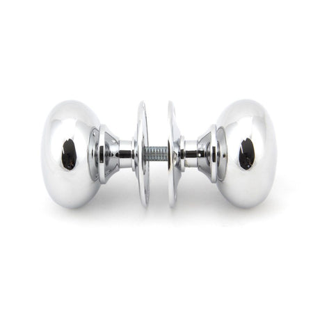 From The Anvil - Polished Chrome 57mm Mushroom Mortice/Rim Knob Set | Sku. 91532 | Trade Door Handles.