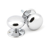 From The Anvil - Polished Chrome 57mm Mushroom Mortice/Rim Knob Set | Sku. 91532 | Trade Door Handles.