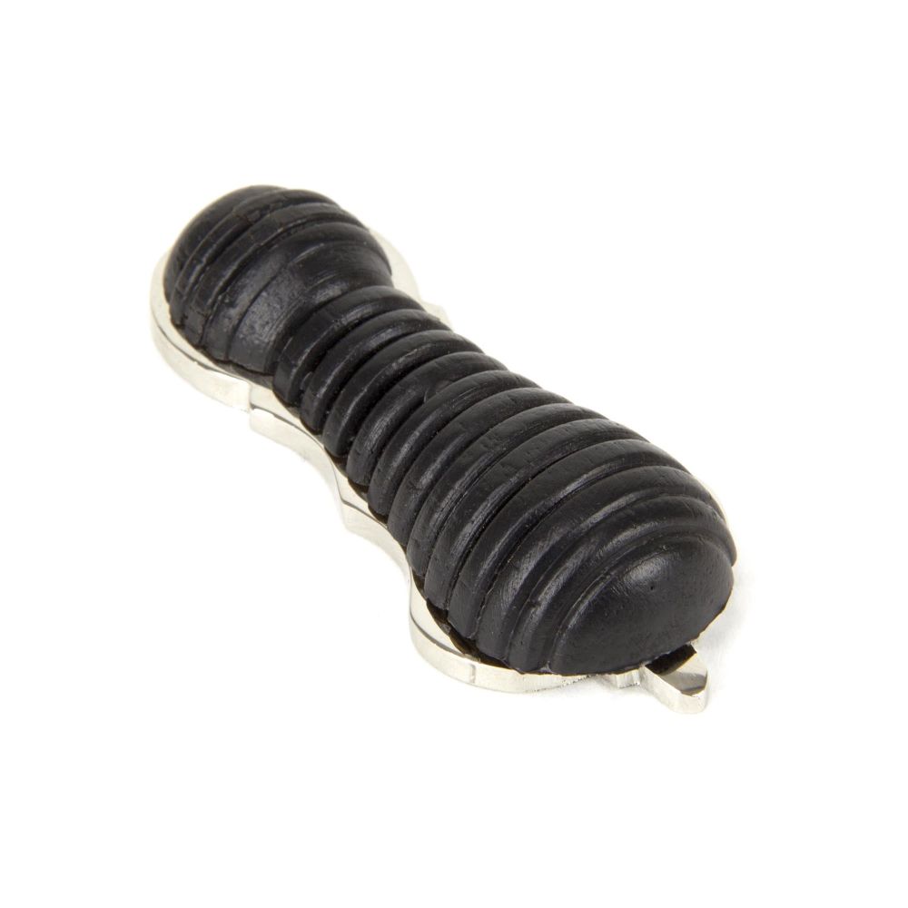 From The Anvil - Ebony & Polished Nickel Beehive Escutcheon | Sku. 91533 | Trade Door Handles.