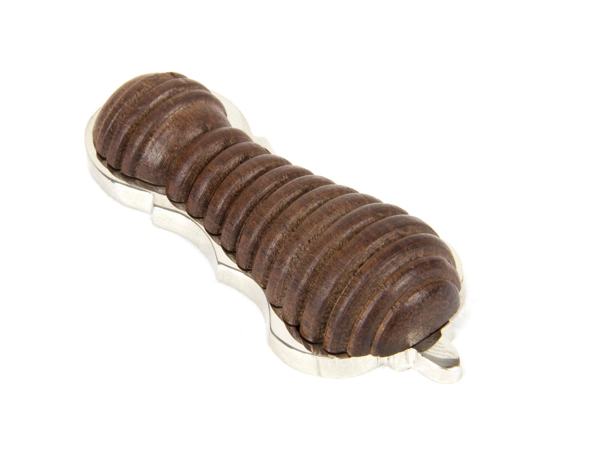 From The Anvil - Rosewood & Polished Nickel Beehive Escutcheon | Sku. 91534 | Trade Door Handles.