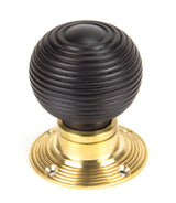 From The Anvil - Ebony and PB Cottage Mortice/Rim Knob Set - Small | Sku. 91762 | Trade Door Handles.