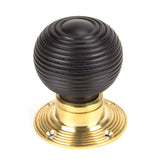 From The Anvil - Ebony and PB Cottage Mortice/Rim Knob Set - Small | Sku. 91762 | Trade Door Handles.