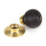 From The Anvil - Ebony and PB Cottage Mortice/Rim Knob Set - Small | Sku. 91762 | Trade Door Handles.