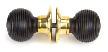 From The Anvil - Ebony and PB Cottage Mortice/Rim Knob Set - Small | Sku. 91762 | Trade Door Handles.