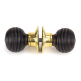 From The Anvil - Ebony and PB Cottage Mortice/Rim Knob Set - Small | Sku. 91762 | Trade Door Handles.