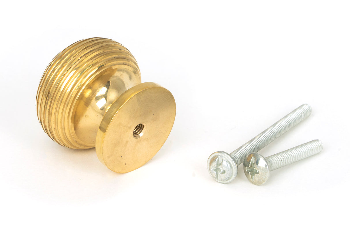 From The Anvil - Polished Brass Beehive Cabinet Knob 30mm | Sku. 91769 | Trade Door Handles.