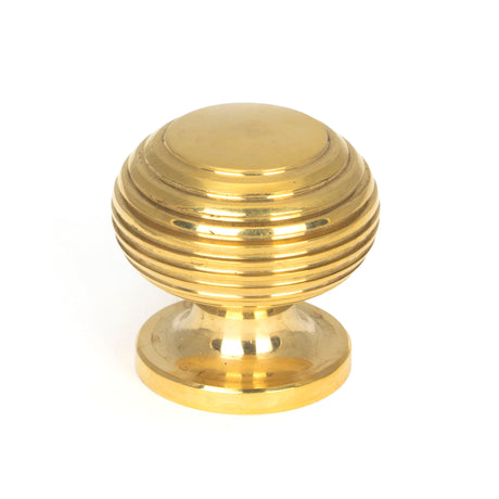 From The Anvil - Polished Brass Beehive Cabinet Knob 30mm | Sku. 91769 | Trade Door Handles.