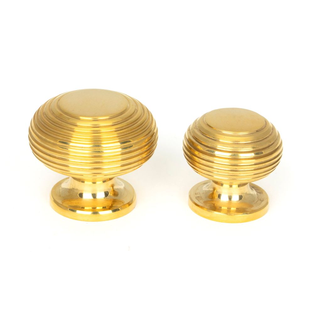 From The Anvil - Polished Brass Beehive Cabinet Knob 40mm | Sku. 91770 | Trade Door Handles.