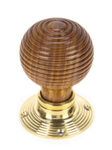 From The Anvil - Rosewood & Polished Brass Beehive Mortice/Rim Knob Set | Sku. 91787 | Trade Door Handles.