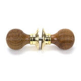 From The Anvil - Rosewood & Polished Brass Beehive Mortice/Rim Knob Set | Sku. 91787 | Trade Door Handles.