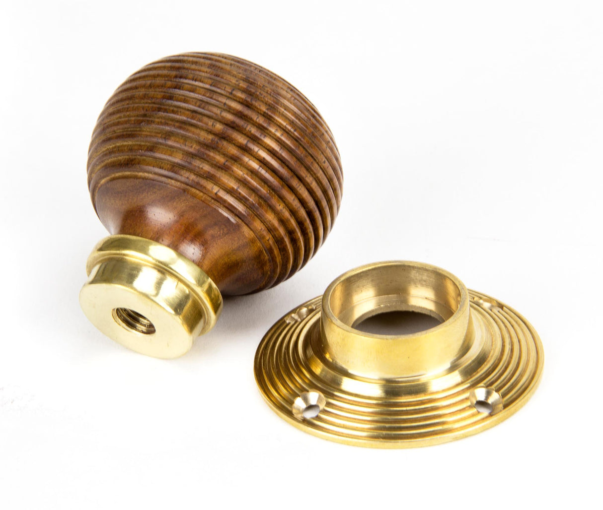 From The Anvil - Rosewood and PB Cottage Mortice/Rim Knob Set - Small | Sku. 91792 | Trade Door Handles.