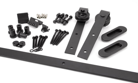 From The Anvil - 100kg Black Sliding Door Hardware Kit (2m Track) | Sku. 91793 | Trade Door Handles.