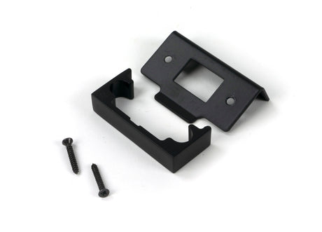 From The Anvil - Black ½" Rebate Kit for Tubular Mortice Latch | Sku. 91824 | Trade Door Handles.