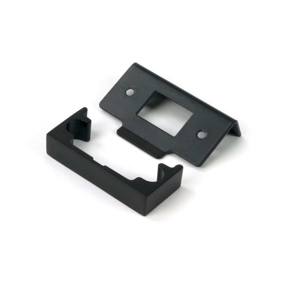 From The Anvil - Black ½" Rebate Kit for Tubular Mortice Latch | Sku. 91824 | Trade Door Handles.