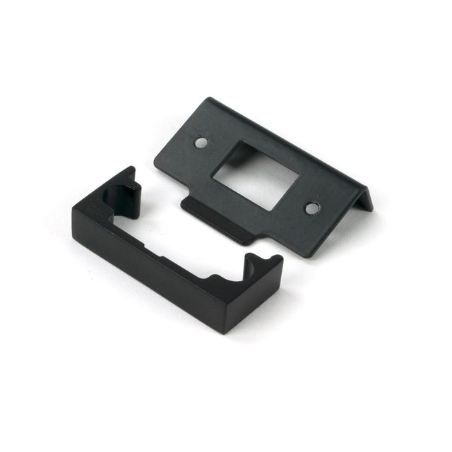 From The Anvil - Black ½" Rebate Kit for Tubular Mortice Latch | Sku. 91824 | Trade Door Handles.