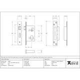 From The Anvil - PVD 2.5" Euro Profile Sash Lock | Sku. 91839 | Trade Door Handles.