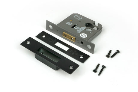 From The Anvil - Black 3" Euro Profile Dead Lock | Sku. 91846 | Trade Door Handles.