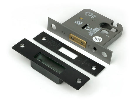 From The Anvil - Black 3" Euro Profile Dead Lock | Sku. 91846 | Trade Door Handles.