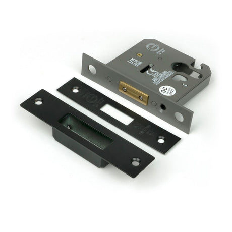 From The Anvil - Black 3" Euro Profile Dead Lock | Sku. 91846 | Trade Door Handles.