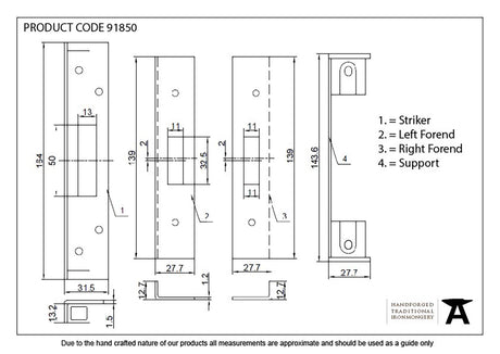 From The Anvil - PVD ½" Euro Dead Lock Rebate Kit | Sku. 91850 | Trade Door Handles.