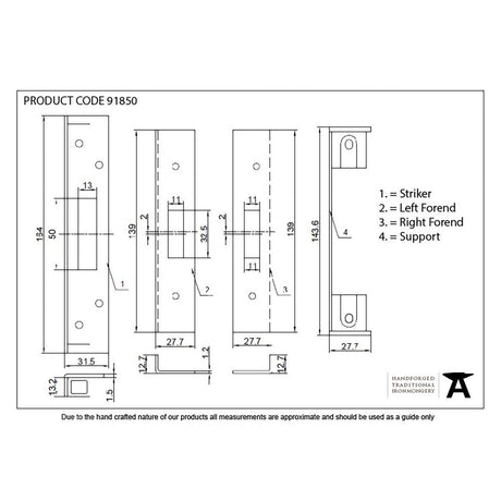 From The Anvil - PVD ½" Euro Dead Lock Rebate Kit | Sku. 91850 | Trade Door Handles.