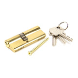 From The Anvil - Lacquered Brass 35/45 Euro Cylinder | Sku. 91856 | Trade Door Handles.