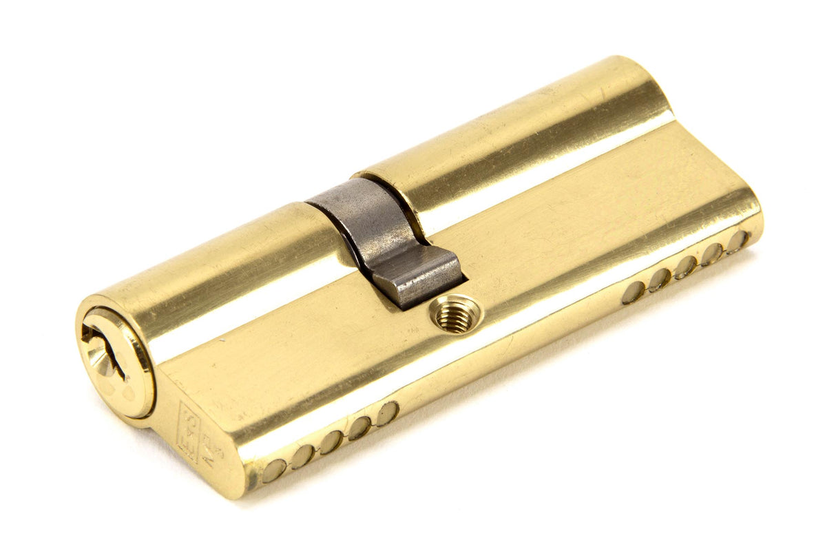From The Anvil - Lacquered Brass 35/45 Euro Cylinder | Sku. 91856 | Trade Door Handles.