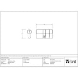 From The Anvil - Polished Chrome 30/30 Euro Cylinder | Sku. 91857 | Trade Door Handles.