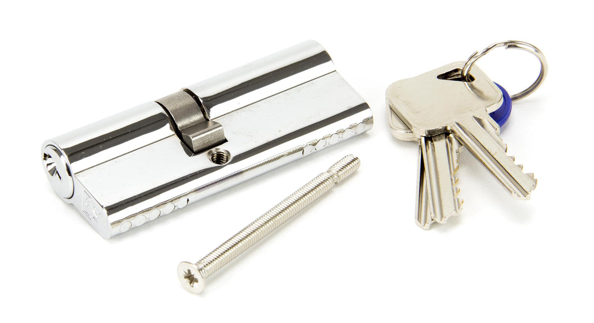 From The Anvil - Polished Chrome 35/45 Euro Cylinder | Sku. 91860 | Trade Door Handles.