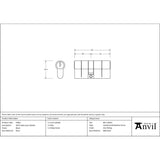 From The Anvil - Black 30/35 6pin Euro Cylinder | Sku. 91862 | Trade Door Handles.