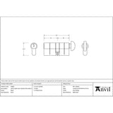 From The Anvil - Black 30T/35 6pin Euro Cylinder/Thumbturn | Sku. 91864 | Trade Door Handles.