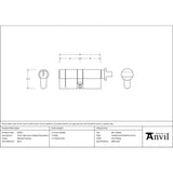 From The Anvil - Polished Chrome 35/35 Euro Cylinder/Thumbturn | Sku. 91870 | Trade Door Handles.