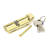 From The Anvil - Lacquered Brass 40/40 Euro Cylinder/Thumbturn | Sku. 91871 | Trade Door Handles.