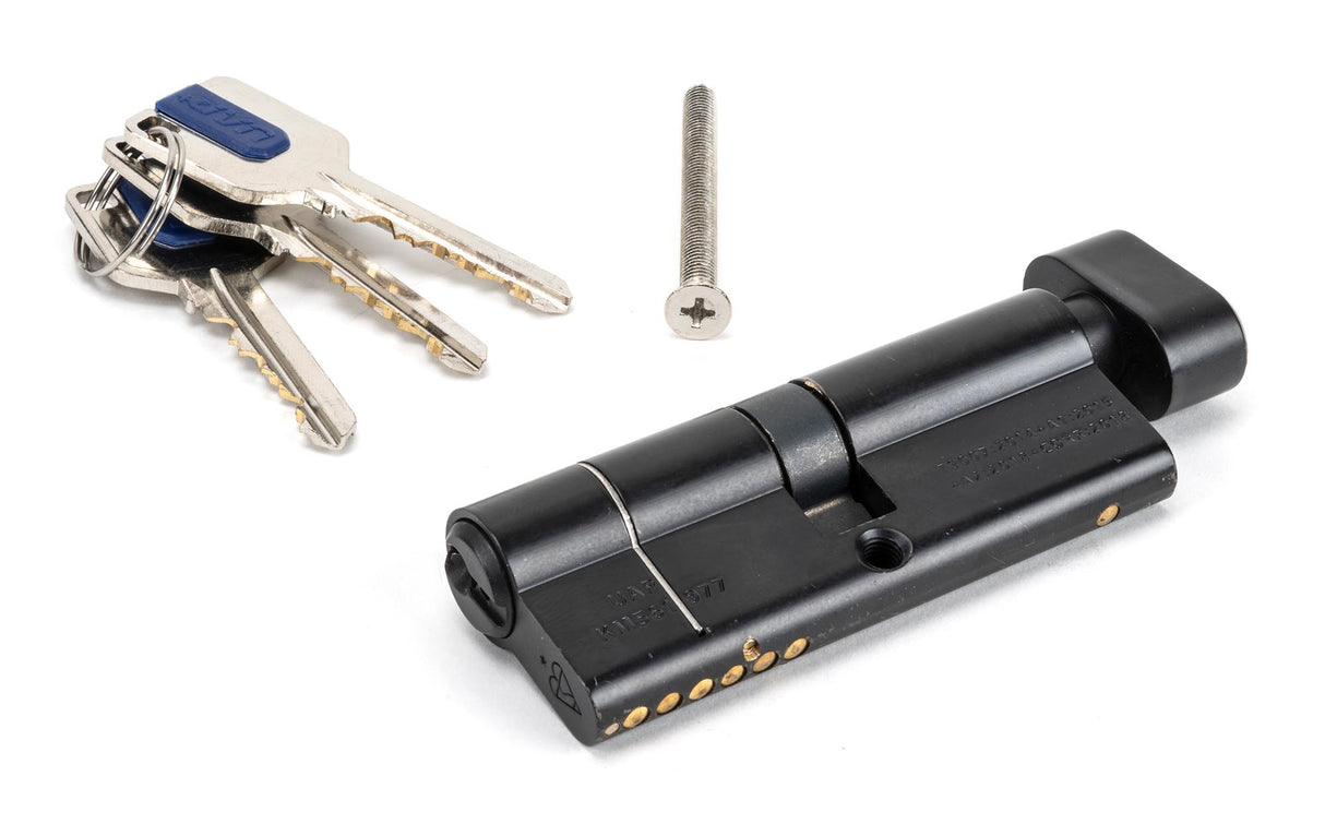 From The Anvil - Black 40/40 6pin Euro Cylinder/Thumbturn KA | Sku. 91874 | Trade Door Handles.