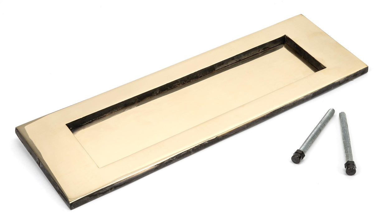 From The Anvil - Aged Brass Large Letter Plate | Sku. 91881 | Trade Door Handles.