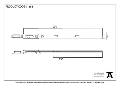 From The Anvil - BZP 250mm Extension Piece for Espag Door Locks | Sku. 91884 | Trade Door Handles.