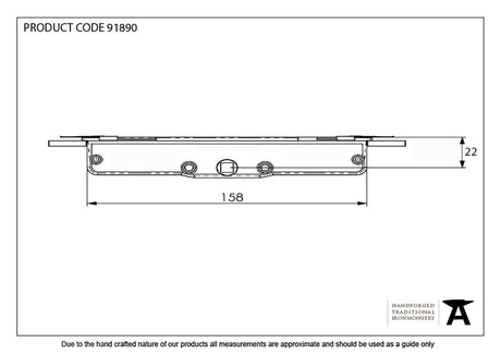 From The Anvil - BZP Excal - Gearbox 22mm Backset (No Claws) | Sku. 91890 | Trade Door Handles.