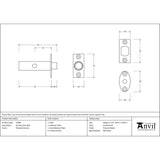 From The Anvil - Polished Chrome Security Door Bolt | Sku. 91898 | Trade Door Handles.