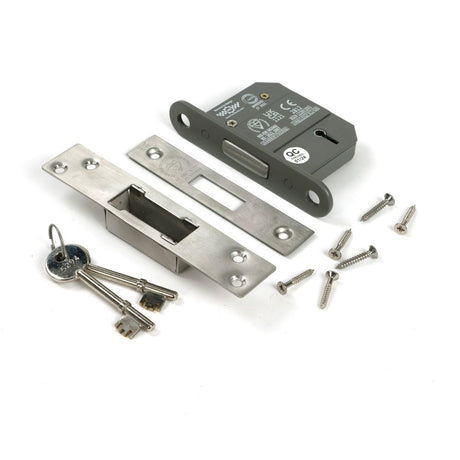 From The Anvil - SS 2½" 5 Lever BS Deadlock KA | Sku. 91901 | Trade Door Handles.