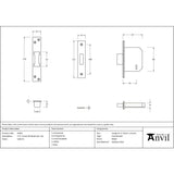 From The Anvil - SS 2½" 5 Lever BS Deadlock KA | Sku. 91901 | Trade Door Handles.
