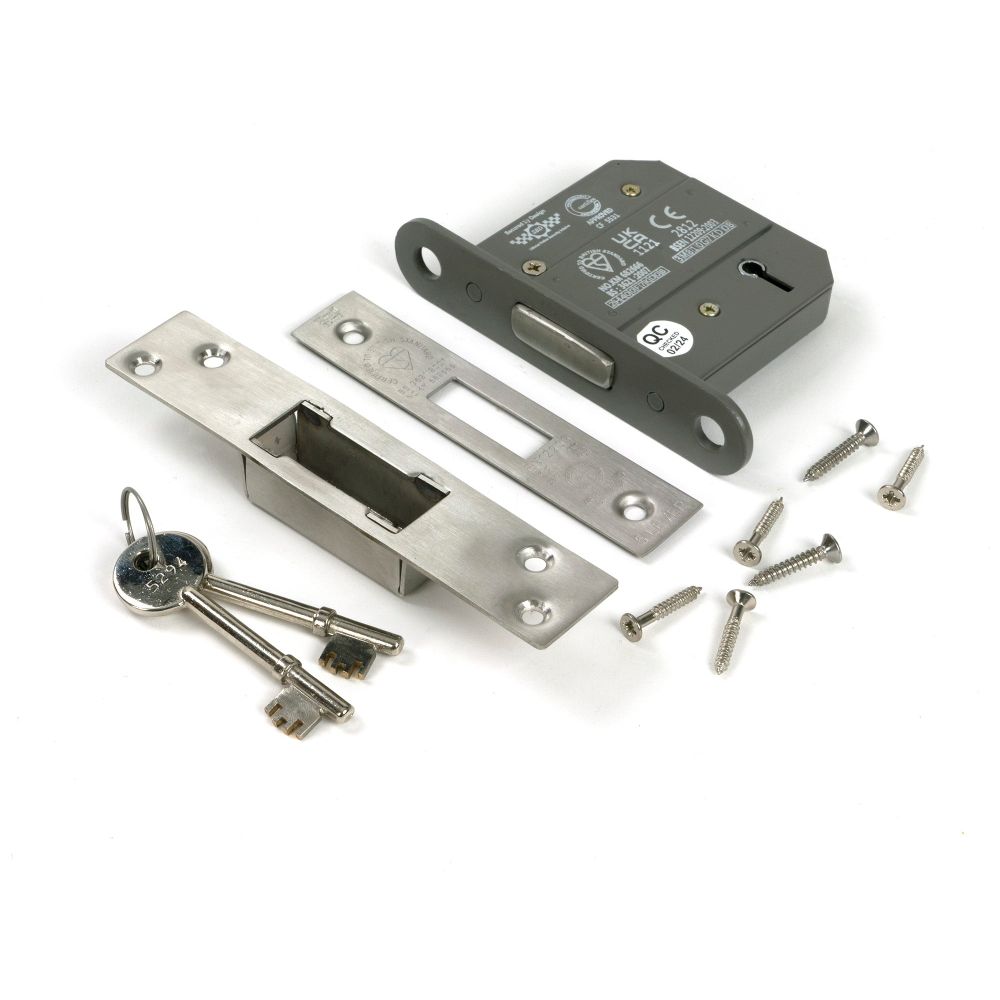 From The Anvil - SS 3" 5 Lever BS Deadlock KA | Sku. 91902 | Trade Door Handles.