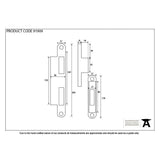 From The Anvil - Bright Zinc Plated Espag Keep Set - 44mm Door | Sku. 91909 | Trade Door Handles.